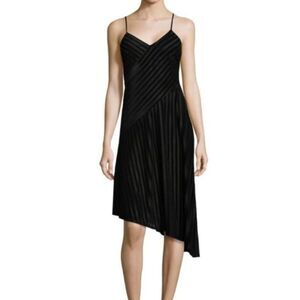 SHOSHANNA Women’s Black Silk Blend Asymmetrical Dress Size 4 Cocktail Party